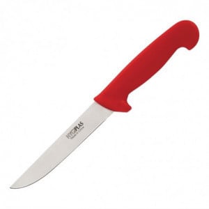 Couteau à Désosser Rouge - Lame Rigide 15 cm Hygiplas - 1