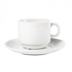 Tasse à Thé Empilable Blanche Whiteware 200 ml Ø 80 mm - Lot de 12 Olympia - 1