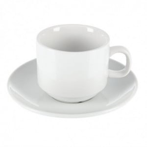 Tasse à Thé Empilable Blanche Whiteware 200 ml Ø 80 mm - Lot de 12 Olympia - 5