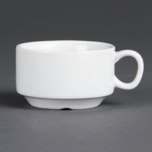 Tasse à Expresso Empilable Blanche 85 ml - Ø 80 mm - Lot de 12 Olympia - 1