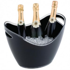 Seau à Vin ou Champagne Transparent avec Poignées - Capacité 3 Bouteilles APS - 1