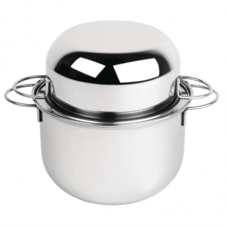 Marmite à Moules en Inox - Ø 200 mm - Capacité 1 kg Olympia - 1 Marmite à Moules en Inox - Ø 200 mm - Capacité 1 kg Olympia - 1