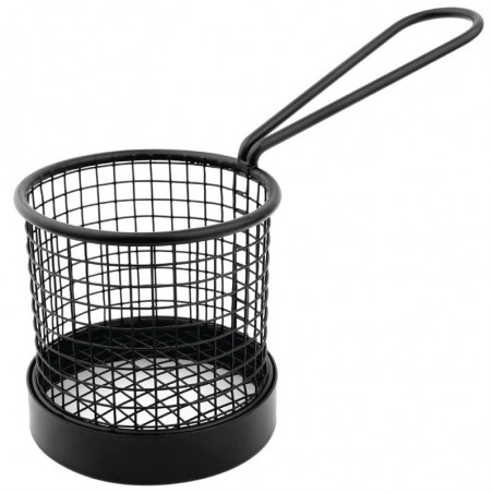 Panier de Présentation Rond en Métal Noir avec Poignée - Ø 80 mm Olympia - 1 Panier de Présentation Rond en Métal Noir avec Poignée - Ø 80 mm Olympia - 1