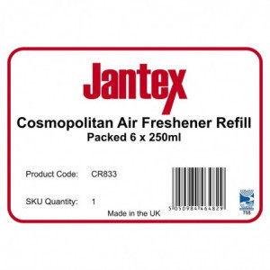 Recharge pour Assainisseur d'Air 270 ml Cosmopolitan - Lot de 6 Jantex - 4