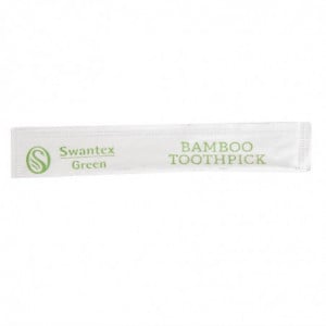 Cure-dents en Bambou Biodégradables Emballés Individuellement Swantex - Lot de 1000 FourniResto - 4