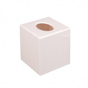 Boîte à Mouchoirs Blanche Cubique en Plastique Bolero - 1