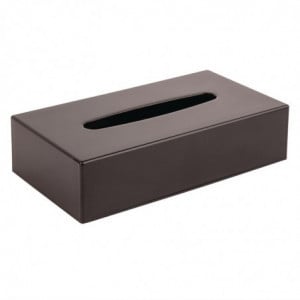 Boîte à Mouchoirs Rectangulaire Noire en Plastique Bolero - 1
