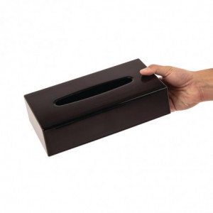 Boîte à Mouchoirs Rectangulaire Noire en Plastique Bolero  - 4