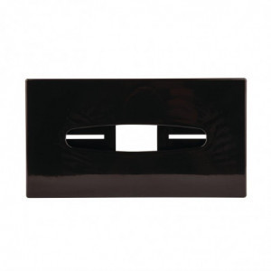 Boîte à Mouchoirs Rectangulaire Noire en Plastique Bolero  - 5