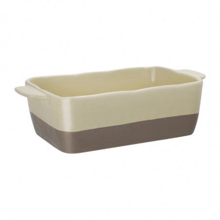 Plat à Rôtir Rectangulaire Crème et Taupe - 2,5 L Olympia - 1