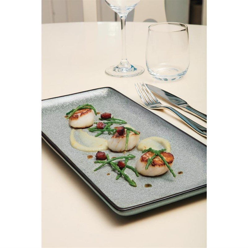 Lot De 6 Assiettes Rectangulaires En Porcelaine Blanche Melody 20x12cm - Élégant Et Pratique