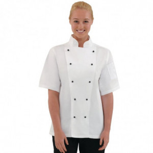 Veste De Cuisine Mixte Chicago Manches Courtes Blanche Taille Xxl Whites Chefs Clothing  - 1