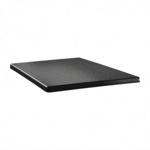 Plateau De Table Carré Classic Line 80X80Cm Anthracite Topalit - 1