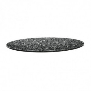 Plateau de Table Rond Smartline Granite Noir - Ø 800mm Topalit - 1
