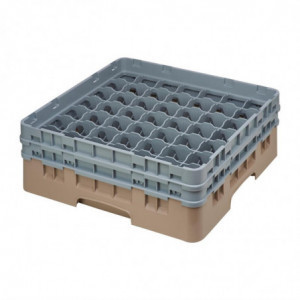 Casier À Verres 49 Compartiments Camrack Beige - 500x500mm Cambro - 1