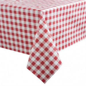 Nappe Pvc À Carreaux Rouges - 1370 X 1778Mm FourniResto - 1