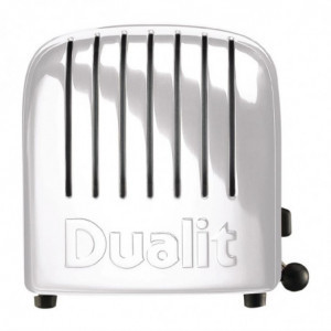 Grille-Pain 4 Tranches Blanc - 130 Tranches /h Dualit - 4