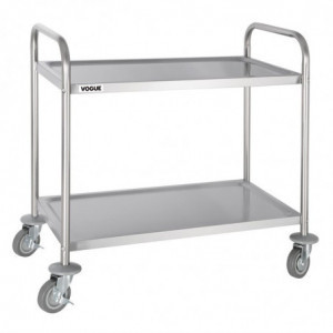 Chariot De Débarrassage en Inox - 2 Niveaux - L 855 x P 455 mm Vogue - 1