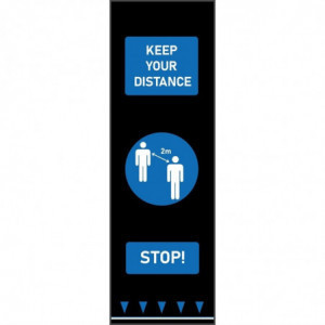 Tapis De Distanciation Sociale -  Bleu Coba - 1
