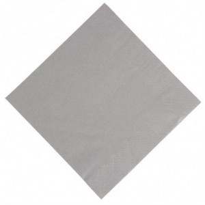 Serviettes Déjeuner Ouate Gris Granite Compostables- 3 Plis -  40X40 - Lot De 1000 Duni - 1