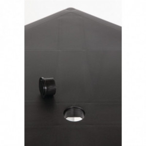 Table Carrée Avec Pieds Aluminium Noire 750Mm Bolero  - 6