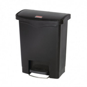Poubelle à Pédale Frontale Slim Jim Noire - 30 L Rubbermaid - 1