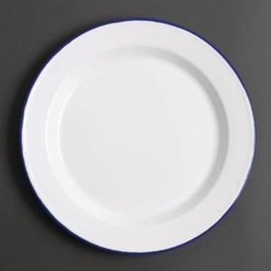 Assiette Plate En Acier Émaillé 245Mm - Lot De 6 Olympia - 1