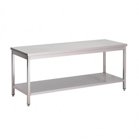 Table Inox Avec Étagère Basse 700 X 700 X 850Mm Gastro M - 1 Table Inox Avec Étagère Basse 700 X 700 X 850Mm Gastro M - 1