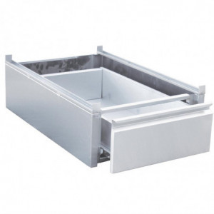 Tiroir en Inox À Monter Sur Table - L 450 x P 580 mm Gastro M - 1