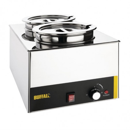 Bain-Marie Avec 2 Pots Ronds De 5,2 L Buffalo - 1 Bain-Marie Avec 2 Pots Ronds De 5,2 L Buffalo - 1