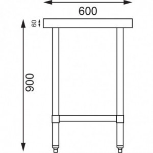 Table De Préparation Inox 900 X 600Mm Vogue - 9