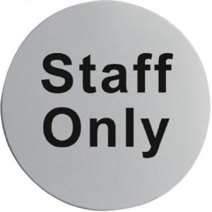 Signalétique De Porte Inox "Staff Only" FourniResto - 1