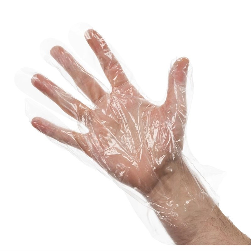Gant jetable en PEHD, gant en plastique transparent, gants