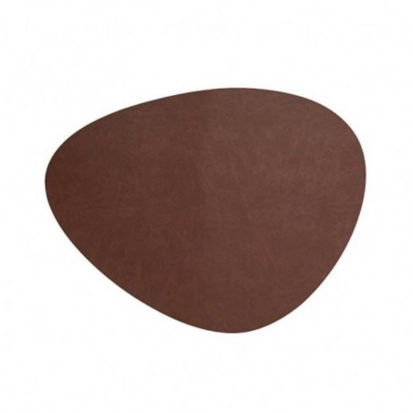 Set De Table En Cuir Oval Marron Milos - 45 X 35 Cm Lacor - 1