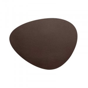 Set De Table En Cuir Oval Marron Grainé Rinia - 45 X 35 Cm Lacor - 1