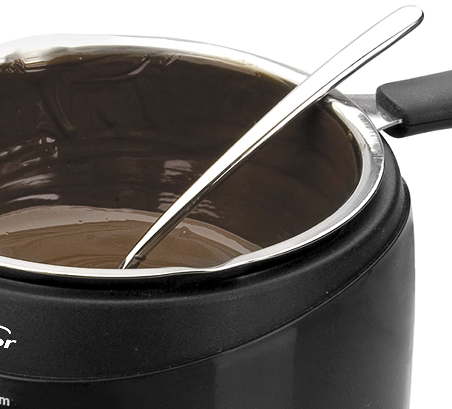Fonte à Chocolat électrique - 40 W, Capacité 1 Kg, Pot En Céramique Aluminium - Bain-marie Pour Chocolat, Confitures, Température Réglable 30-90°C