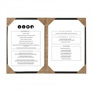 Porte-Menu Lisa En Simili-Cuir - A4 Lacor - 2