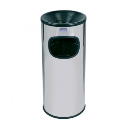 Poubelle Borne à Cendrier Inox - 30 L Probbax - 1 Poubelle Borne à Cendrier Inox - 30 L Probbax - 1