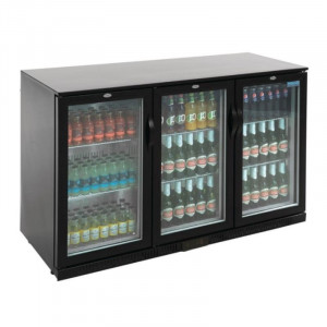 Arrière-Bar Noir 3 Portes Battantes 270 Bouteilles - 330 L Polar - 1
