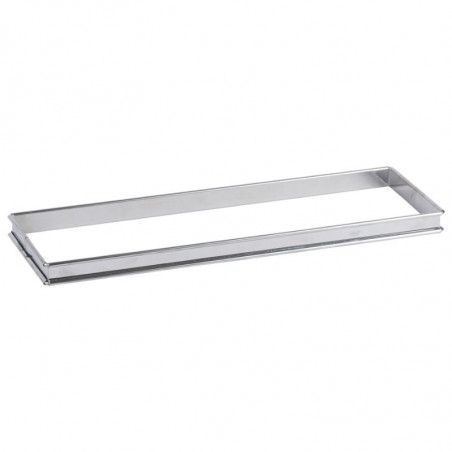 Flan à Tarte Rectangulaire en Inox - 350 x 110 mm Gobel - 1