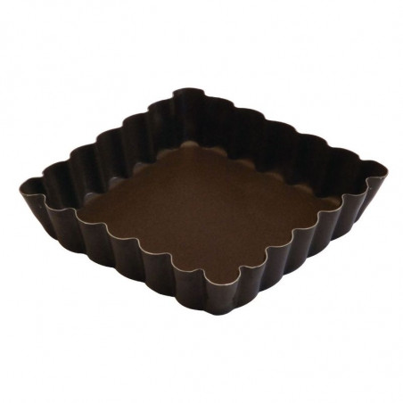 Moule à Tartelette Carrée Cannelée - 100 x 100 mm Gobel - 1