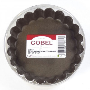 Moule à Tartelette Ronde Cannelée -  Ø 100 mm - Lot de 6 Gobel - 2