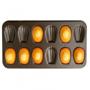 Moule à 12 Madeleines en Acier Anti-Adhérent - 395 x 200 mm Gobel - 2