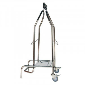 Porte Sac Poubelle à Pince - Inox 304 - 2 Roues Probbax - 1