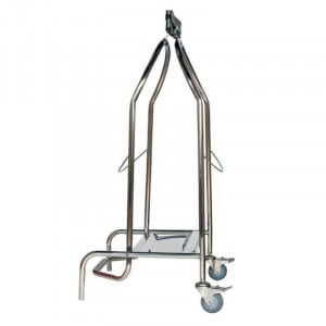 Porte Sac Poubelle à Pince - Inox 304 - 2 Roues Probbax - 1