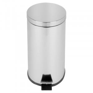 Poubelle à Pédale Cylindrique Inox Miroir - 30 L Probbax - 1