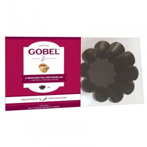 Moule à Briochettes Individuel en Acier - 170x 36 mm - Lot de 6 Gobel - 1