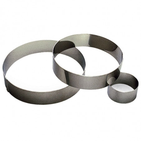 Cercle à Mousse en Inox - Ø 80 mm Gobel - 1 Cercle à Mousse en Inox - Ø 80 mm Gobel - 1