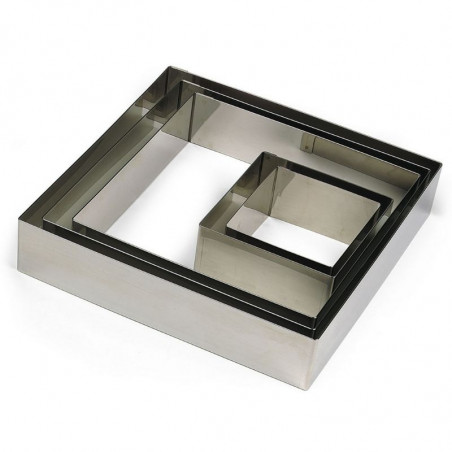 Cadre à Pâtisserie Carré en Inox - 60 x 60 mm Gobel - 1 Cadre à Pâtisserie Carré en Inox - 60 x 60 mm Gobel - 1