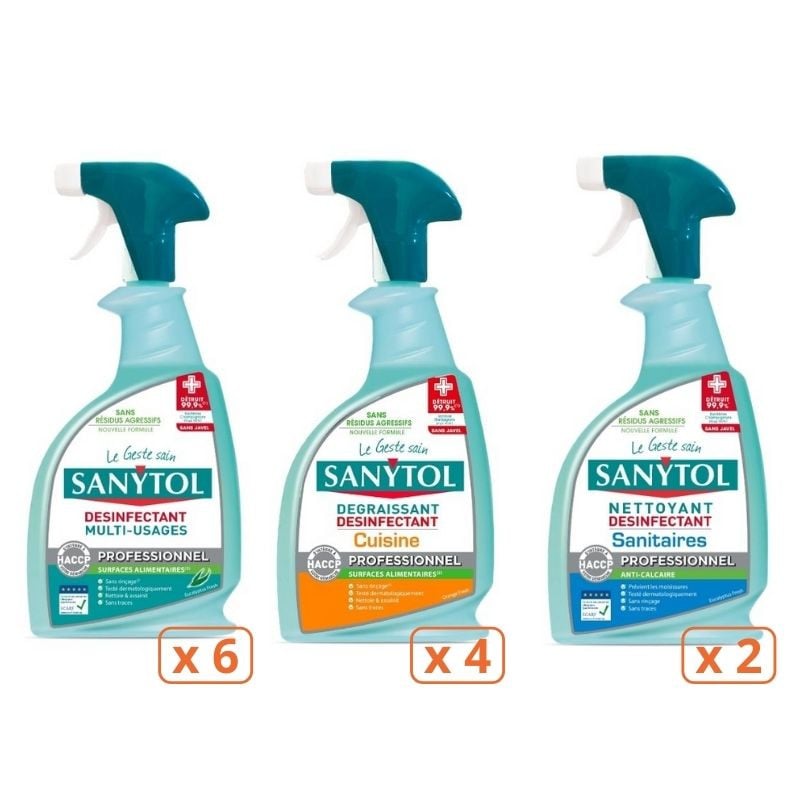 Pack Sanytol Désinfectant - Multi-Usages, Cuisine et Sanitaires